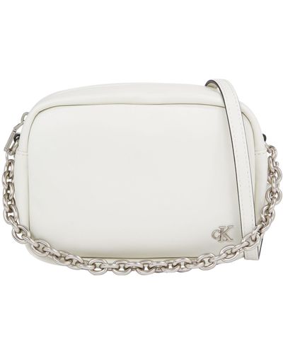 Calvin Klein Crossbody Chain Detail Camera Bag - White