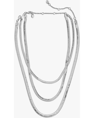 Hush Aster Snake Chain Layered Necklace - Natural