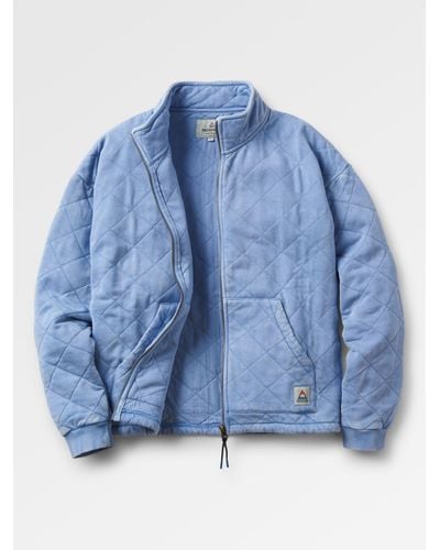 Passenger Organic Cotton Blend Quilted Zip Jacket - Blue