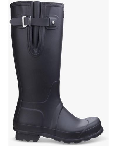 HUNTER Original Tall Side Adjustable Wellington Boots - Black
