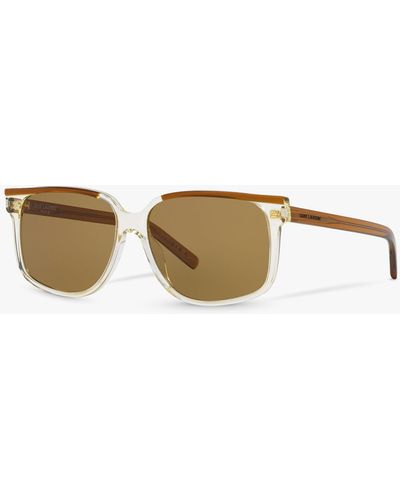 Saint Laurent Ys000476 Square Sunglasses - Metallic