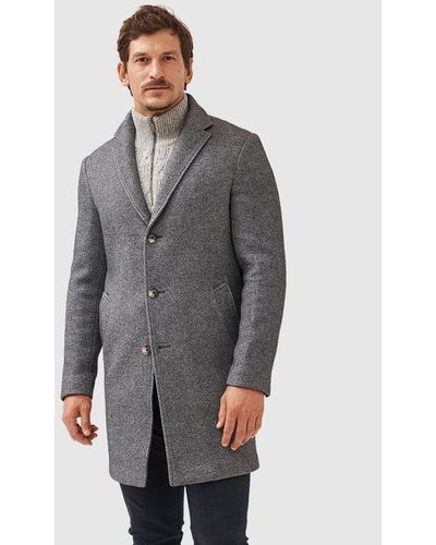 Rodd & Gunn Calton Hill Wool Blend Overcoat - Grey