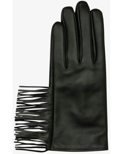 Unmade Copenhagen Frigga Fringe Leather Gloves - Black