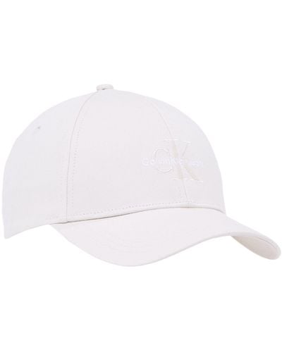 Calvin Klein Organic Cotton Embroidered Logo Baseball Cap - White