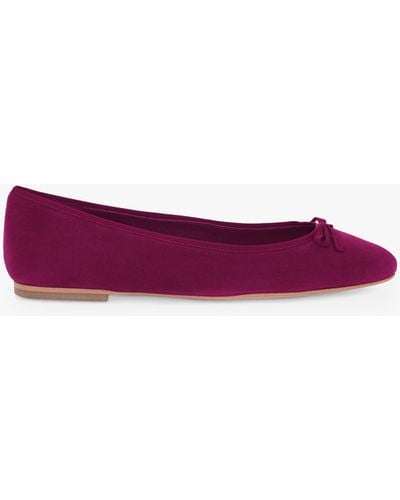 Hobbs Lisa Ballerina Ballet Court Shoes - Purple