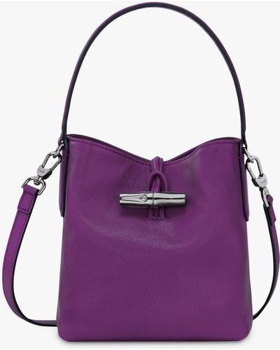 Longchamp Roseau Bucket Bag - Purple
