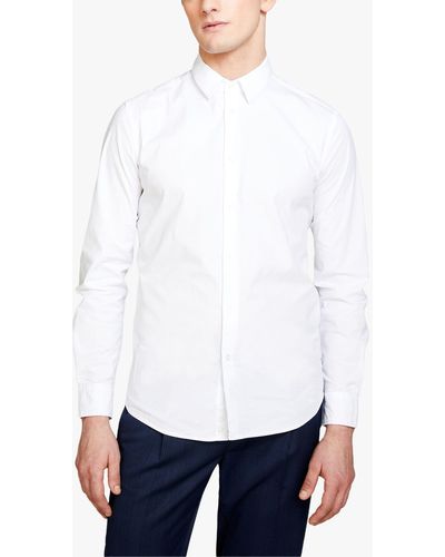 Sisley Slim Fit Long Sleeve Shirt - White