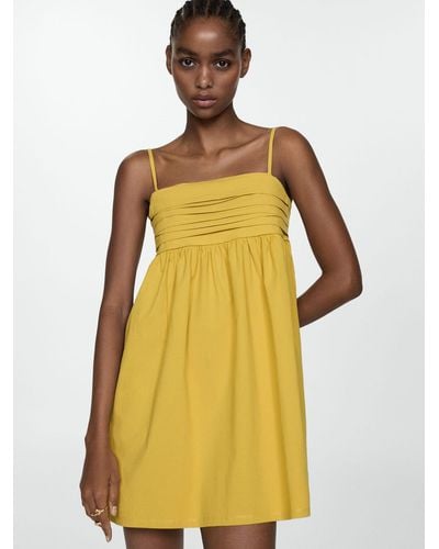 Mango Ziti Mini Dress - Yellow