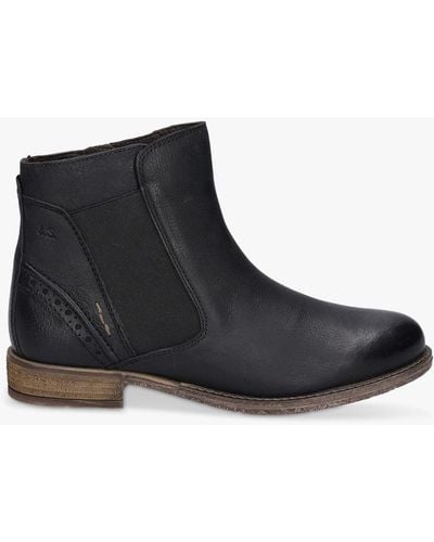Josef Seibel Sienna 35 Nubuck Ankle Boots - Black