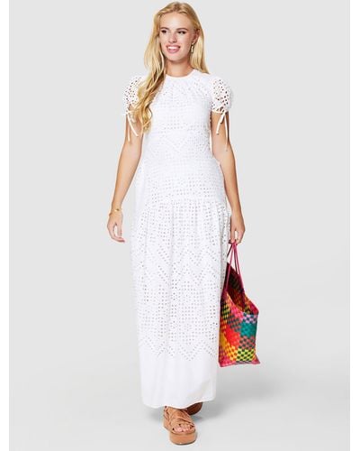 Closet Embroidered Maxi Dress - White