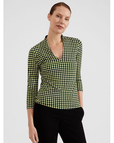 Hobbs Aimee Printed Top - Green