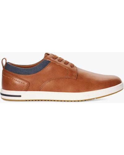 Dune Travels Collar Detail Trainers - Brown