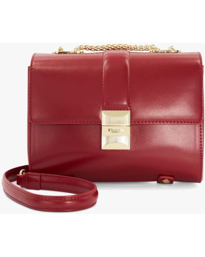 Dune Definitive Chain Strap Clutch Bag - Red