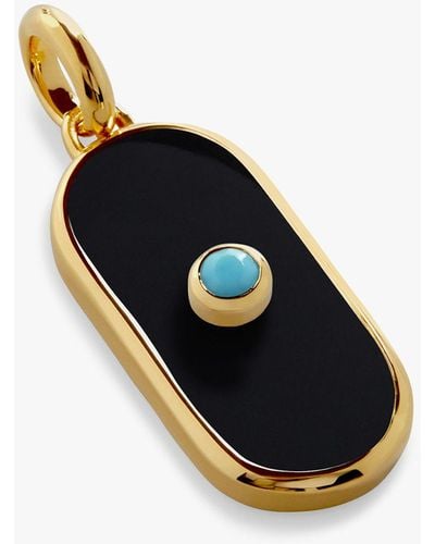Monica Vinader Gemstone Turquoise Tablet Charm - Blue