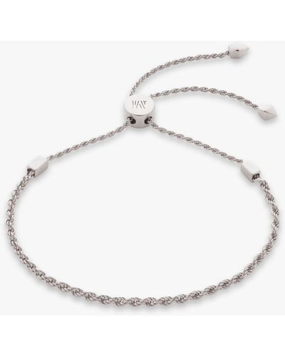 Monica Vinader Corda Rope Chain Bracelet - White