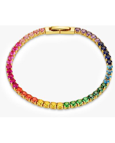 Orelia Rainbow Cubic Zirconia Tennis Bracelet - Metallic