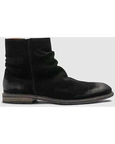 Rodd & Gunn Port Wells Suede Zip Boots - Black