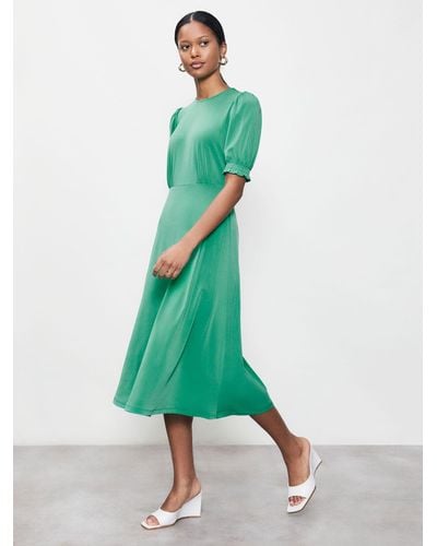 Finery London Lilybelle Crepe Midi Dress - Green