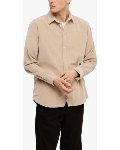 SELECTED Owen Recycled Cotton Corduroy Shirt - Natural