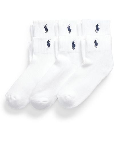 Ralph Lauren Cushion Sole Ankle Socks - White