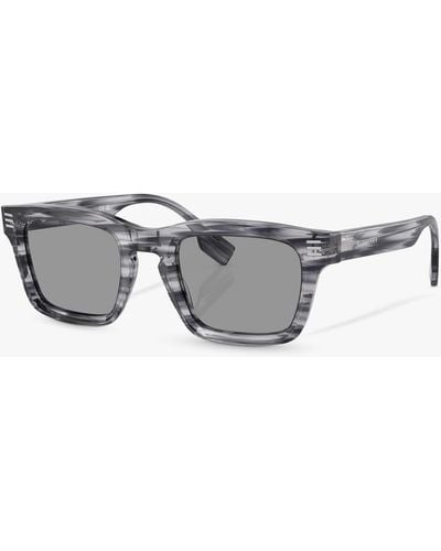 Burberry Be4403 Rectangular Sunglasses - Grey