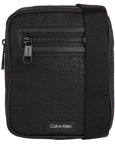 Calvin Klein Messenger Monogram Bag - Black