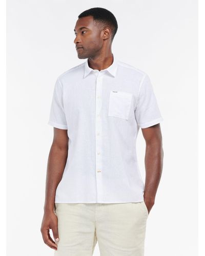 Barbour Nelson Short Sleeve Shirt - White