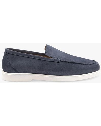 Loake Tuscany Suede Loafers - Blue