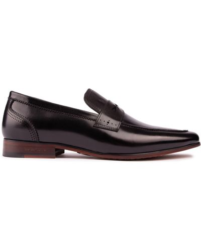 Simon Carter Pike Leather Loafers - Black
