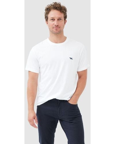 Rodd & Gunn Gunn Cotton Slim Fit Short Sleeve T-shirt - White