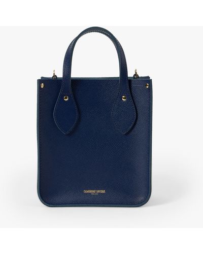 Cambridge Satchel Company The Mini Tote Leather Bag - Blue