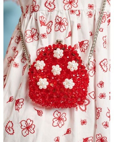 Sister Jane Sweet Cherry Beaded Purse - Red