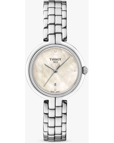 Tissot T0942101111602 Flamingo Mother Of Pearl Dial Bracelet Strap Watch - White
