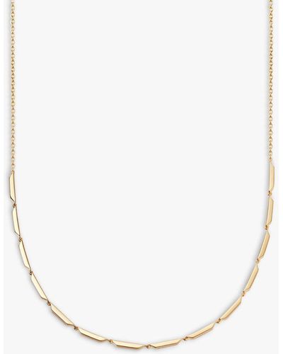 Astley Clarke Beaded And Flat Link Chain Necklace - White