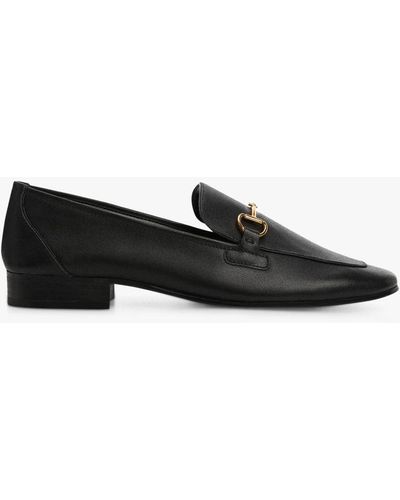 Mango Sino Leather Metallic Detail Loafers - Black