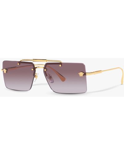 Versace Ve2245 Rectangular Sunglasses - Pink