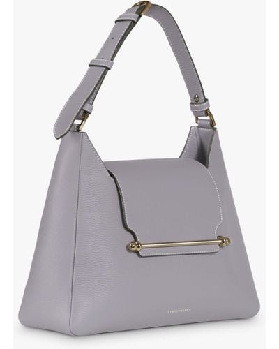 Strathberry Multrees Leather Hobo Bag - Grey