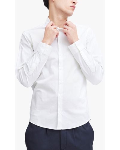 Casual Friday Palle Slim Fit Stretch Long Sleeve Shirt - White