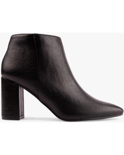 V.Gan Nectarine Block Heel Shoe Boots - Black