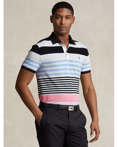Ralph Lauren Polo Golf Tailored Fit Performance Stripe Polo Shirt - Multicolour