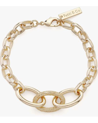 Tutti & Co Behold Oval Link Chain Bracelet - Metallic