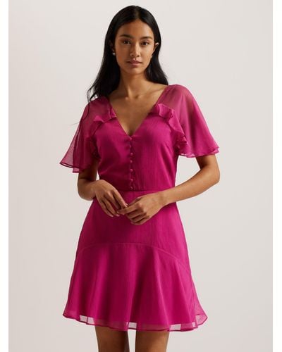 Ted Baker Sangro Mini Dress - Pink