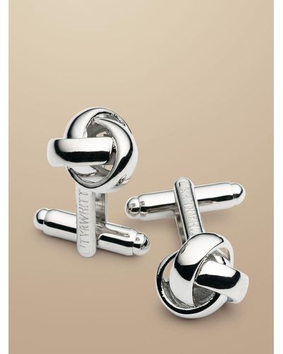 Charles Tyrwhitt Metal Knot Cufflinks - Metallic