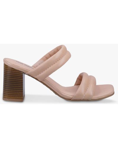 Hush Puppies Katie Leather Heeled Sandals - Pink