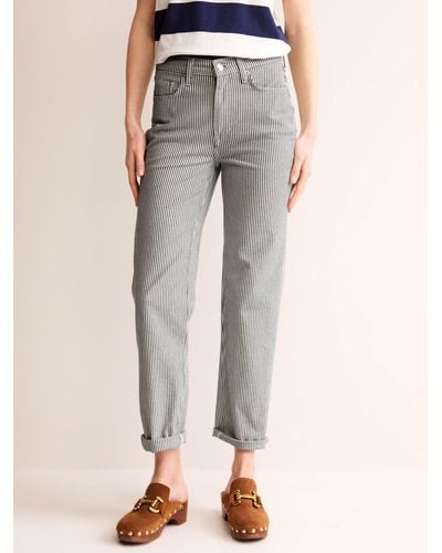 Boden Mid Rise Slim Leg Stripe Jeans - Multicolour