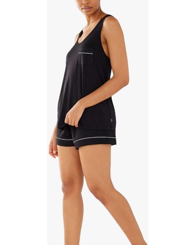 Chelsea Peers Modal Vest & Shorts Pyjama Set - Black