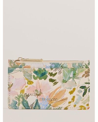 Ted Baker Medell Painted Meadow Card Holder - Metallic