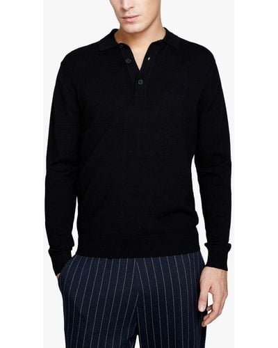 Sisley Regular Fit Knit Polo Shirt - Black