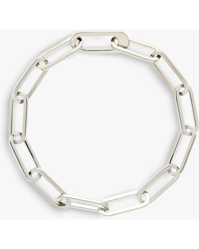 Melissa Odabash Paperclip Link Chain Bracelet - White