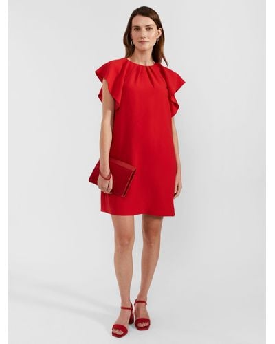 Hobbs Rosario Ruffle Sleeve Dress - Red